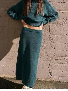 Free People Beach  Sweater Skirt Set